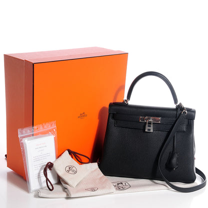Hermes Togo Kelly Retourne 28 Black 26 of 31