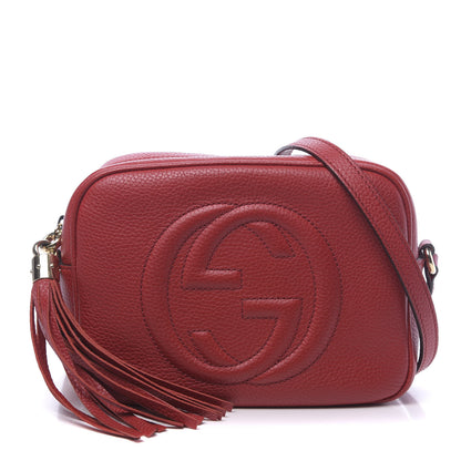 Gucci Pebbled Calfskin Small Soho Disco Bag Tabasco Red 1 of 14