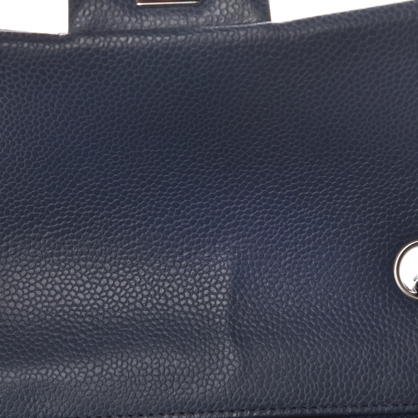 Caviar Quilted Mini Rectangular Flap Blue