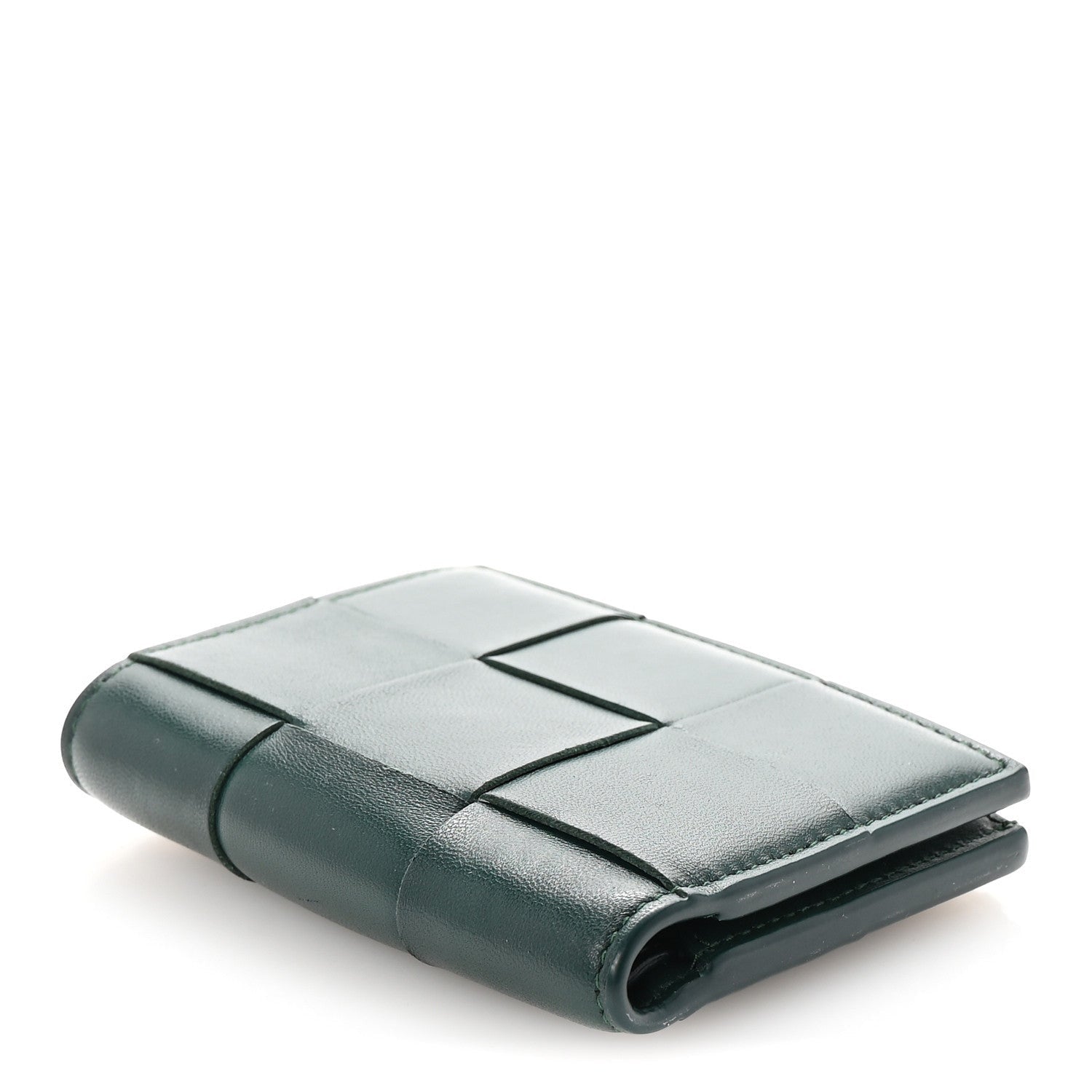 Bottega Veneta Nappa Maxi Intrecciato Bifold Zip Wallet Raintree 4 of 7