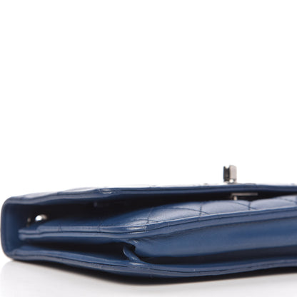 Chanel Lambskin Quilted Trendy CC Wallet On Chain WOC Blue 6 of 14