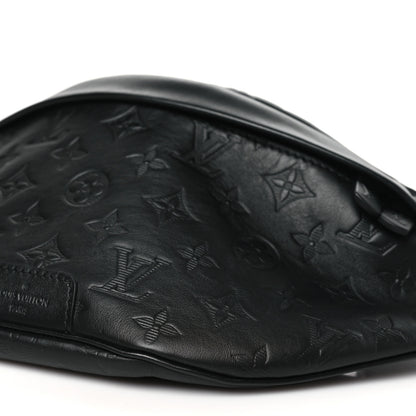 Louis Vuitton Calfskin Monogram Shadow Discovery Bumbag Black 9 of 9