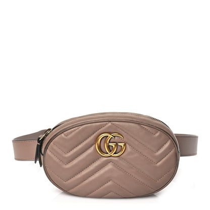 Gucci Calfskin Matelasse GG Marmont Belt Bag 85 34 Porcelain Rose 10 of 18