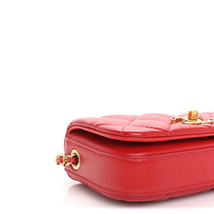 Chanel Calfskin Quilted Mini Nailed CC Flap Bag Red 8 of 9