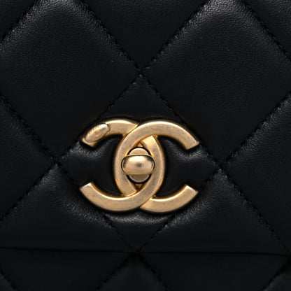 Chanel Lambskin Quilted Mini Side Note Flap Black 8 of 15