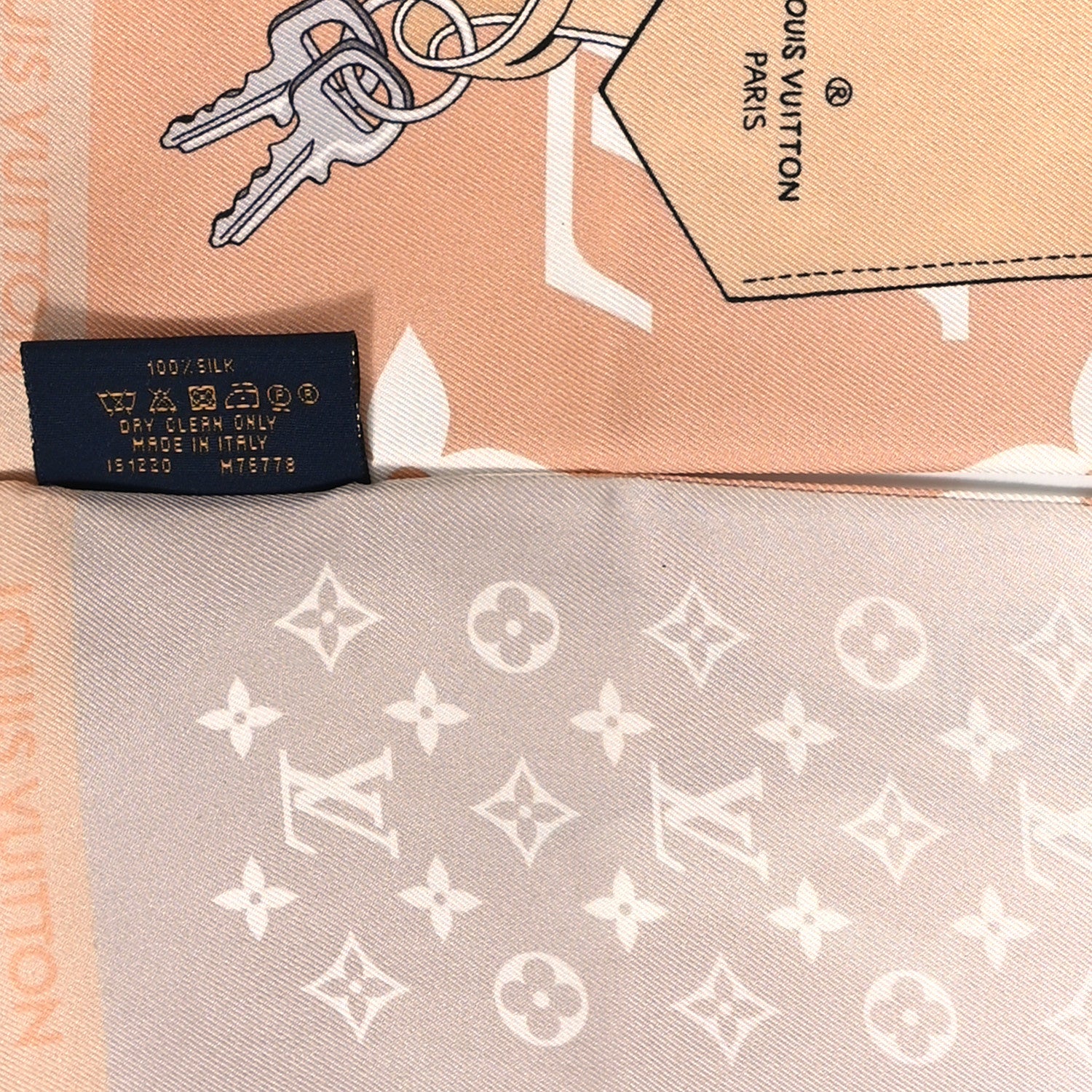 Louis Vuitton Silk Monogram Gradient By The Pool Bandeau Mist 4 of 4