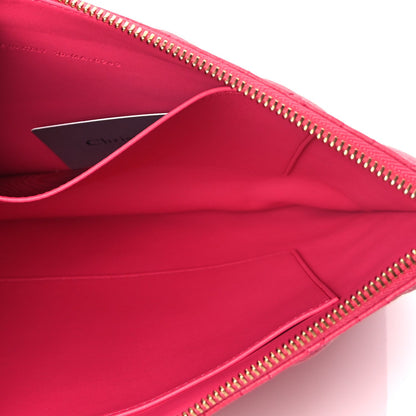 Christian Dior Supple Calfskin Cannage Large Caro Daily Pouch Pink 6 of 7