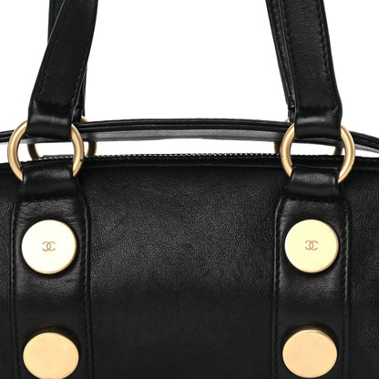 Chanel Lambskin Studded CC Barrel Bag Black 6 of 7