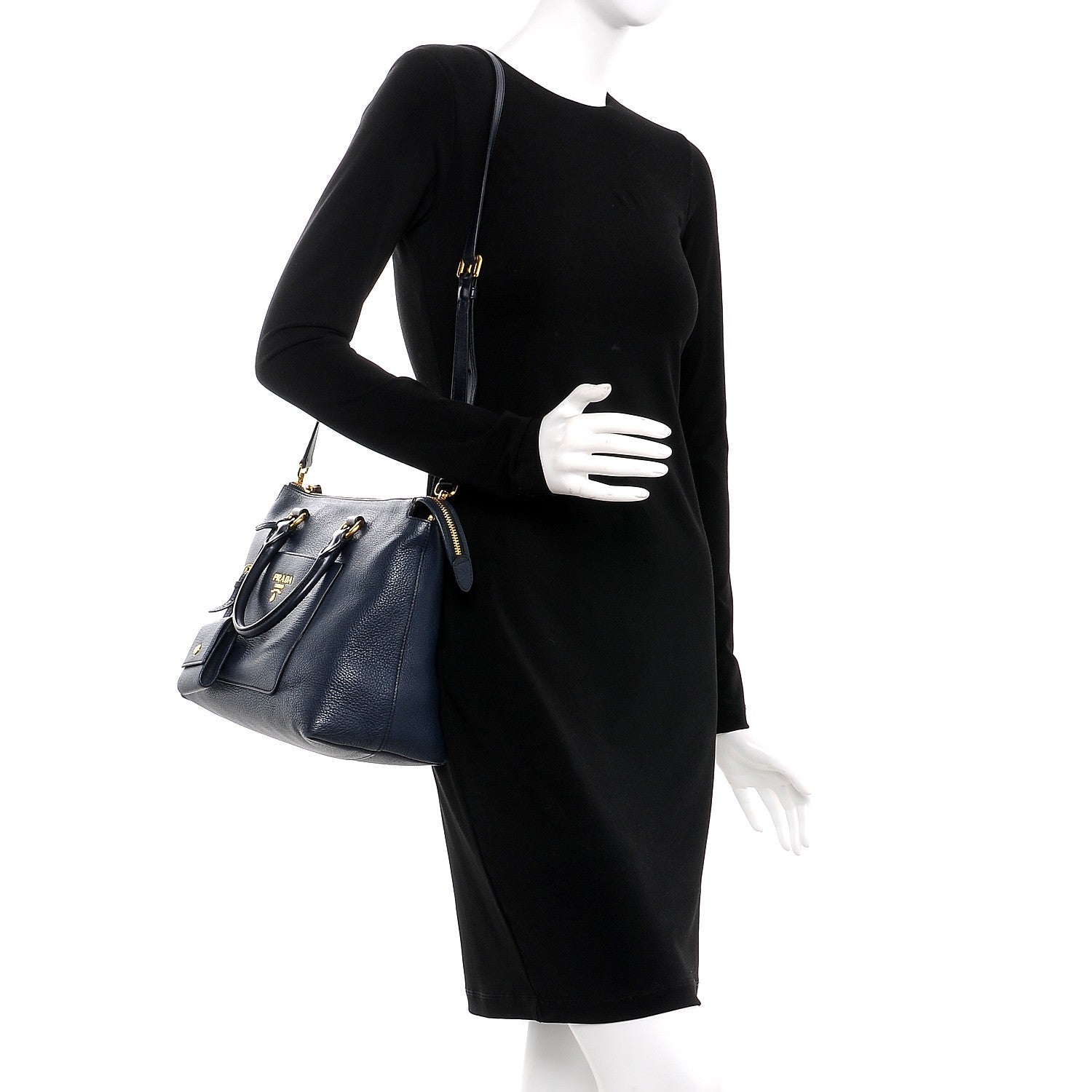 Prada Vitello Daino Tote Baltico 2 of 8