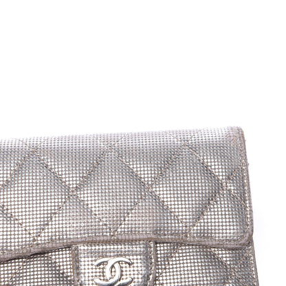 Chanel Metallic Calfskin Pixel Effect Quilted Compact Flap Wallet Gold 14 of 16