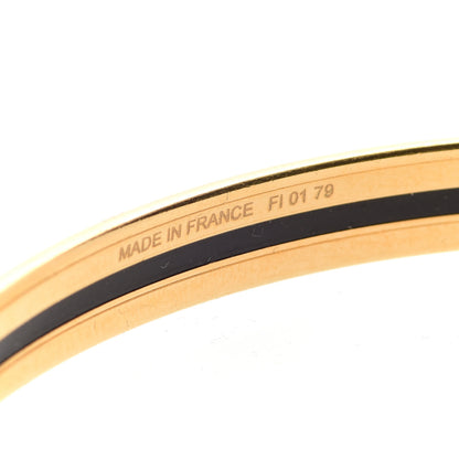 Hermes Enamel Printed Extra Narrow Plain Bracelet 70 Orange 5 of 6