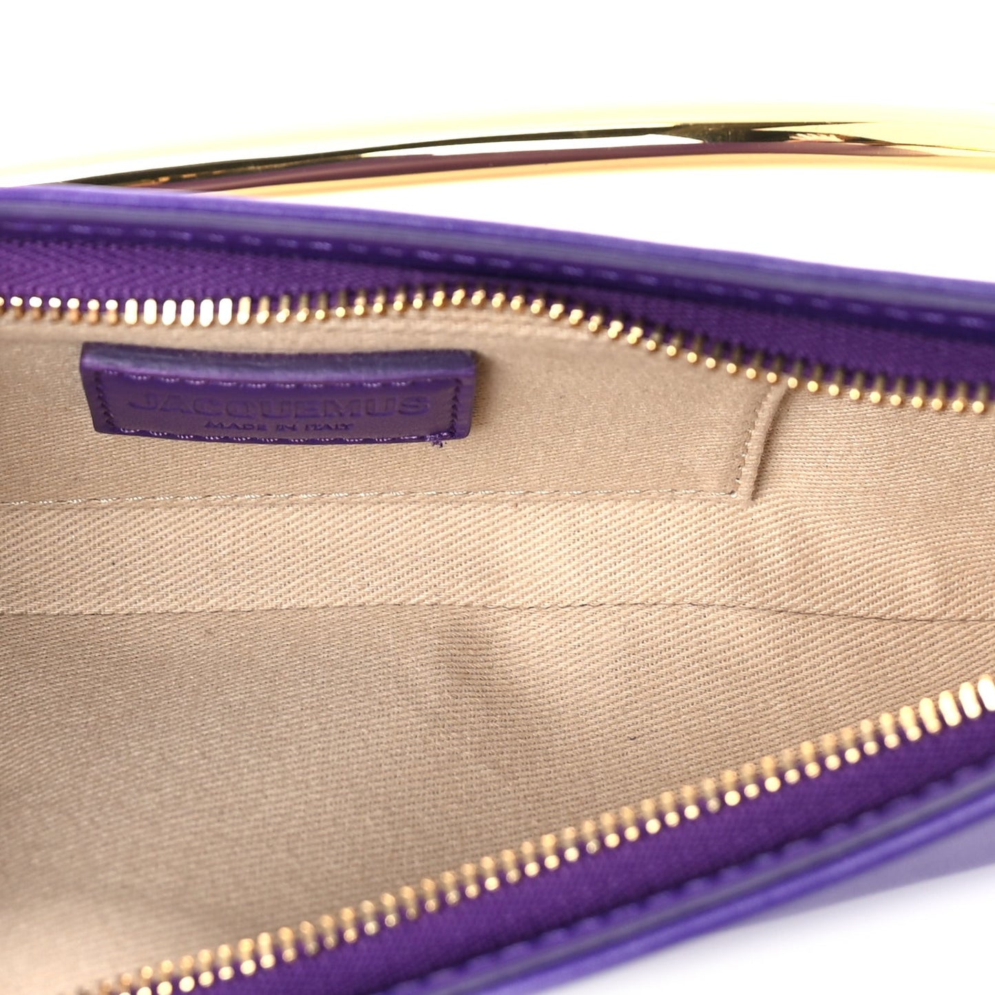 Smooth Calfskin Le Bisou Mousqueton  Purple
