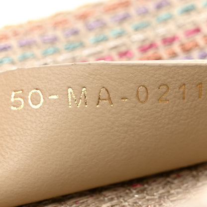 Christian Dior Canvas Embroidered Medium Stripes Book Tote Beige Multicolor 7 of 11