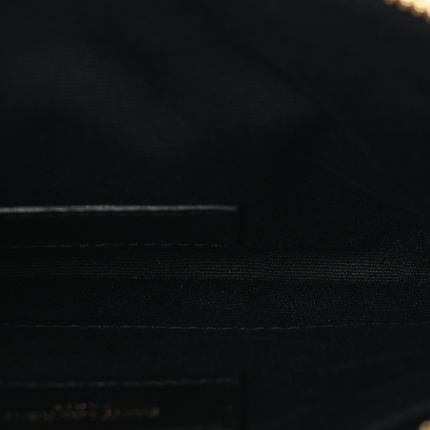 Saint Laurent Grain De Poudre Chevron Monogram Large Bill Pouch Black 5 of 7