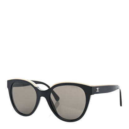 Chanel Acetate CC Butterfly Sunglasses 5414 Black Beige 1 of 7