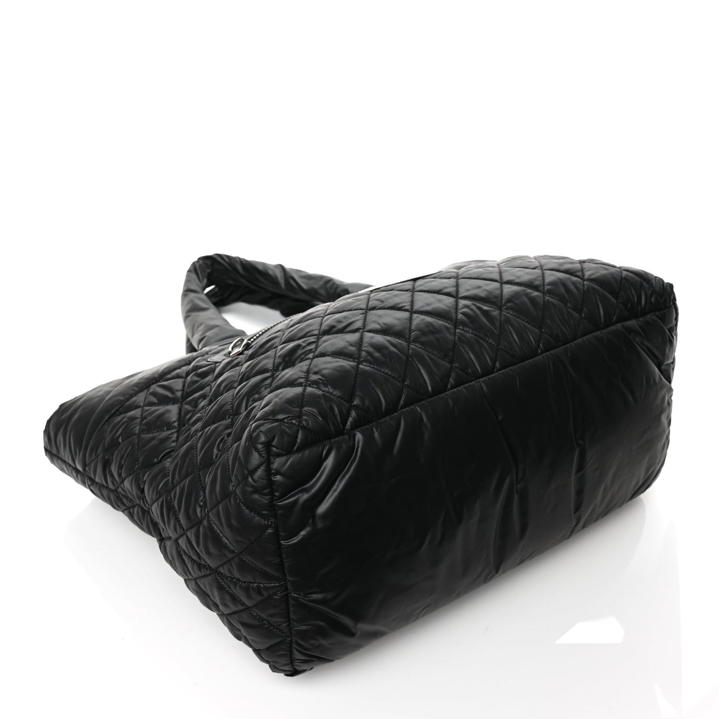 Nylon Quilted Large Coco Cocoon Tote Black