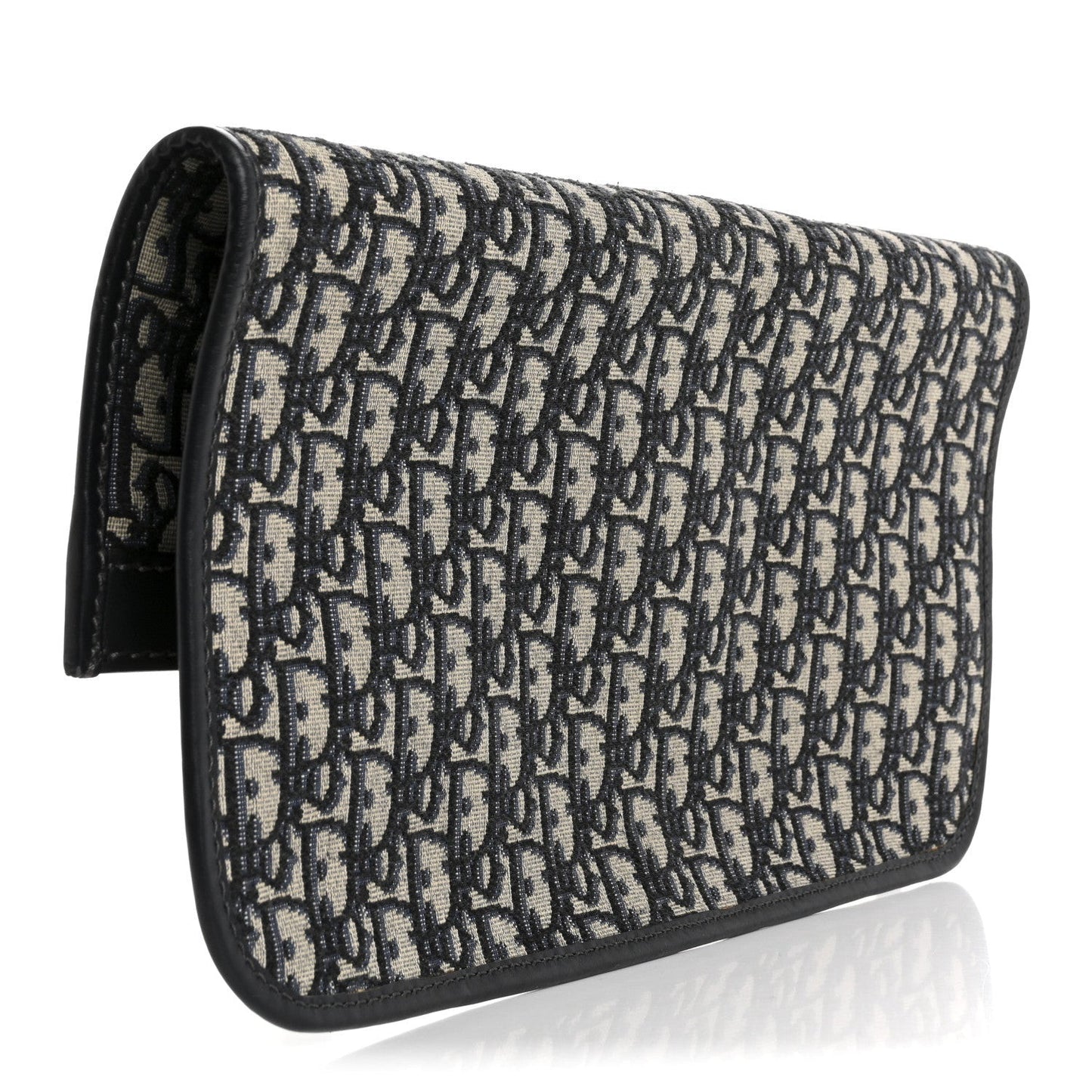 Oblique Fold Over Clutch Blue