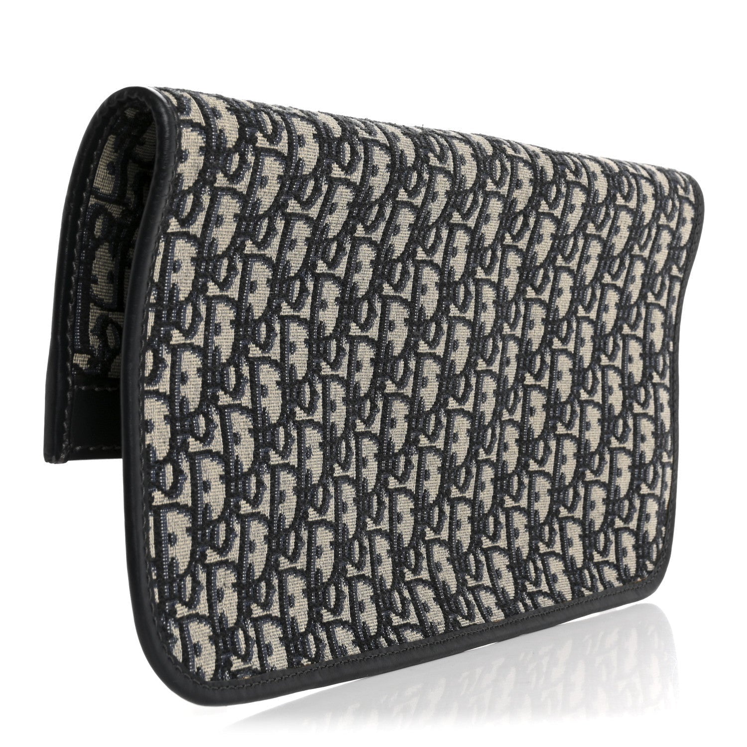 Christian Dior Oblique Fold Over Clutch Blue 3 of 7