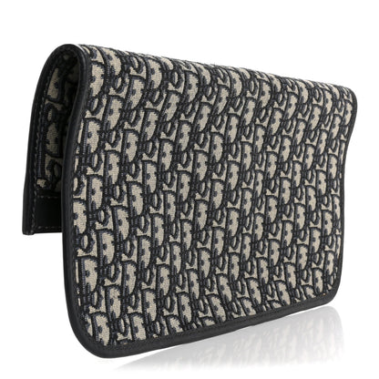Christian Dior Oblique Fold Over Clutch Blue 3 of 7