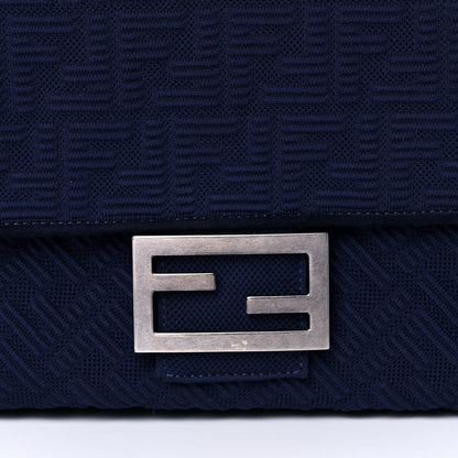 Fendi Technical Fabric FF Large Chain Baguette Marino 8 of 10