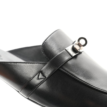 Hermes Goatskin Oz Mules 41 Black 10 of 11