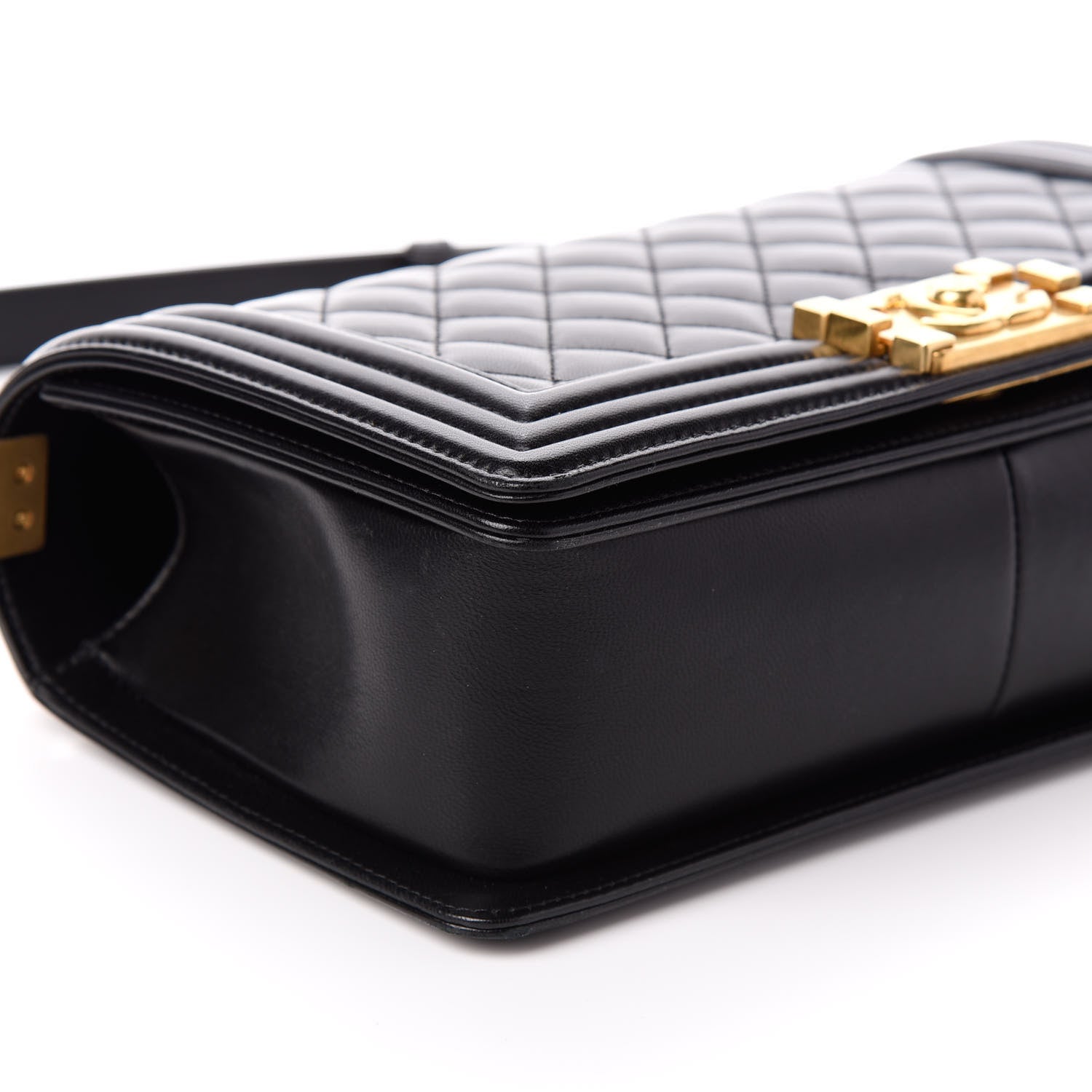 Chanel Lambskin Quilted Medium Boy Flap Black 8 of 9