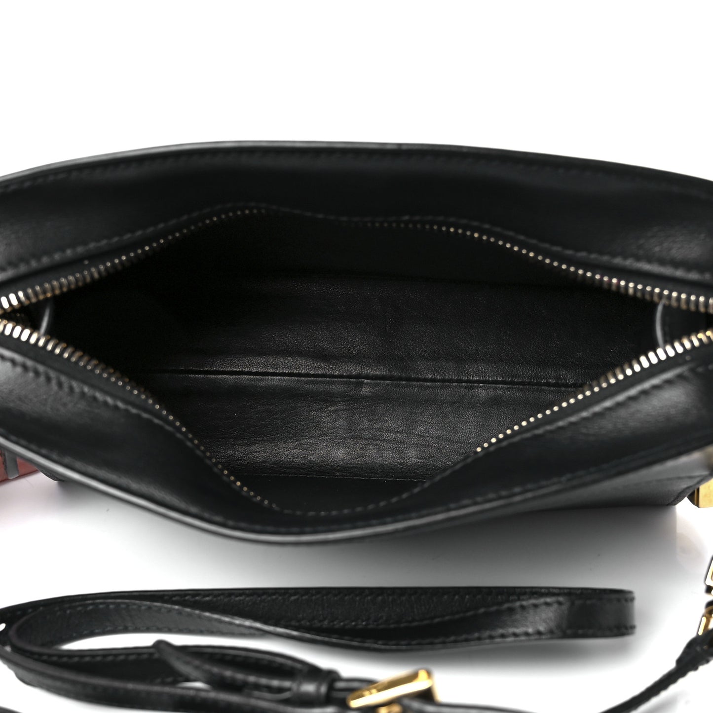 Saffiano City Calfskin Esplanade Crossbody Bag Black