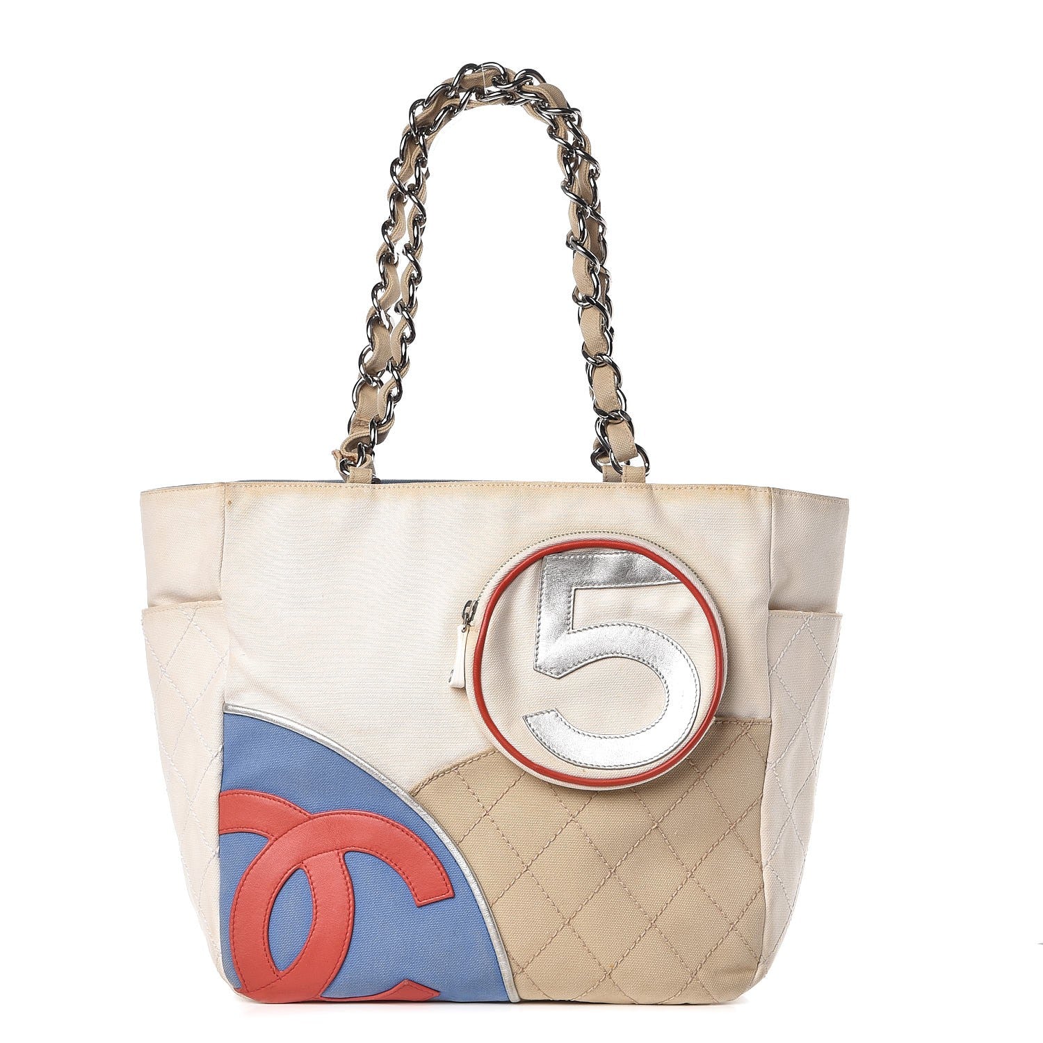 Chanel Canvas Quilted N°5 Shopping Tote Beige 1 of 24