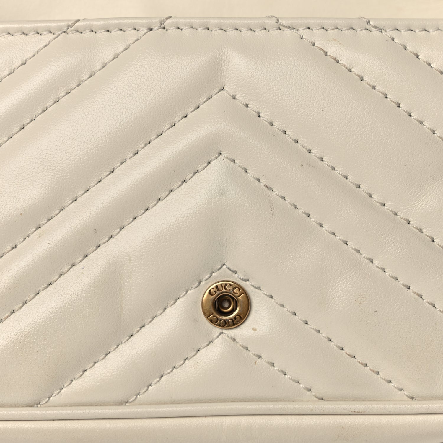Gucci Calfskin Matelasse Super Mini GG Marmont Shoulder Bag White 11 of 11