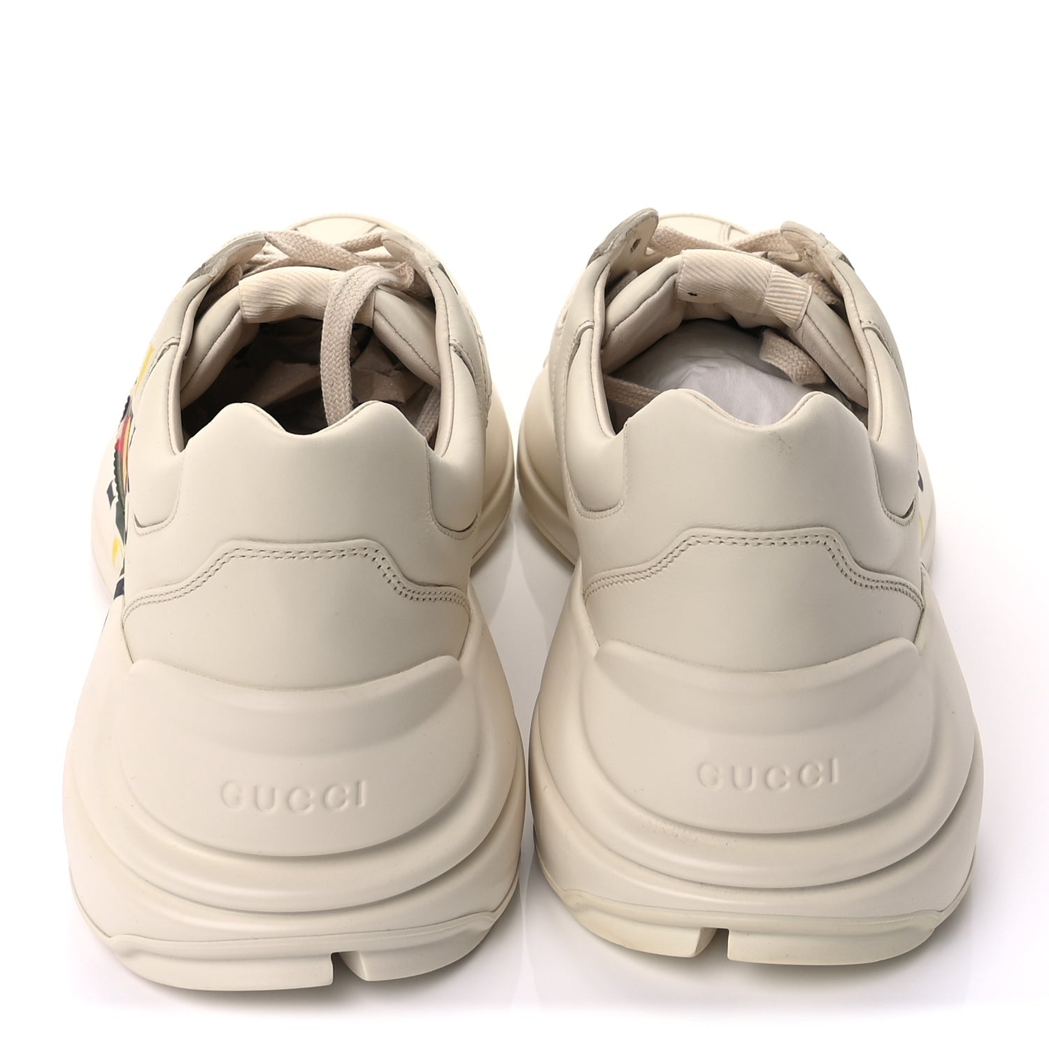 Gucci Calfskin Interlocking G Logo Mens Rhyton Sneakers 10  Ivory 5 of 10