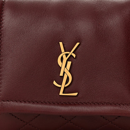 Saint Laurent Lambskin Quilted Monogram Mini Nolita Rouge Cabernet 8 of 14