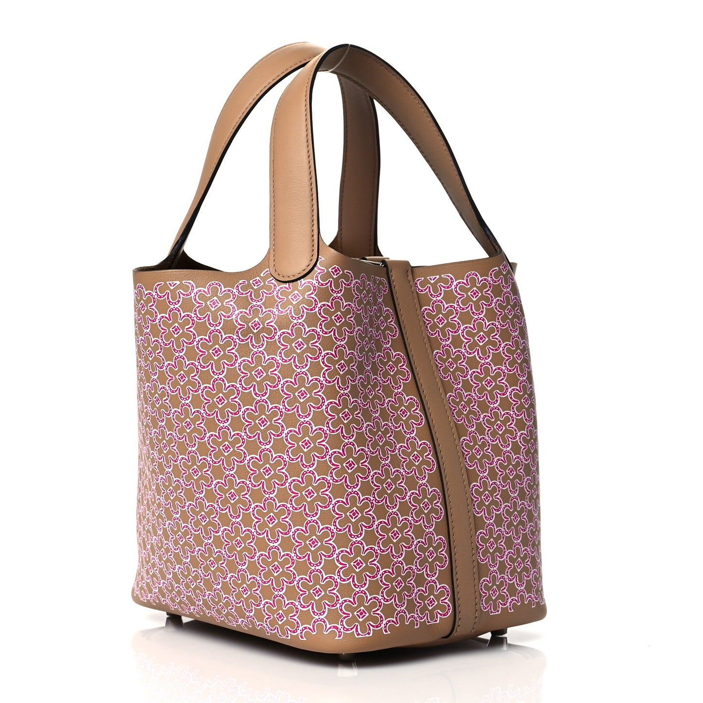 Swift Lucky Daisy Picotin Lock 18 PM Chai Rose White