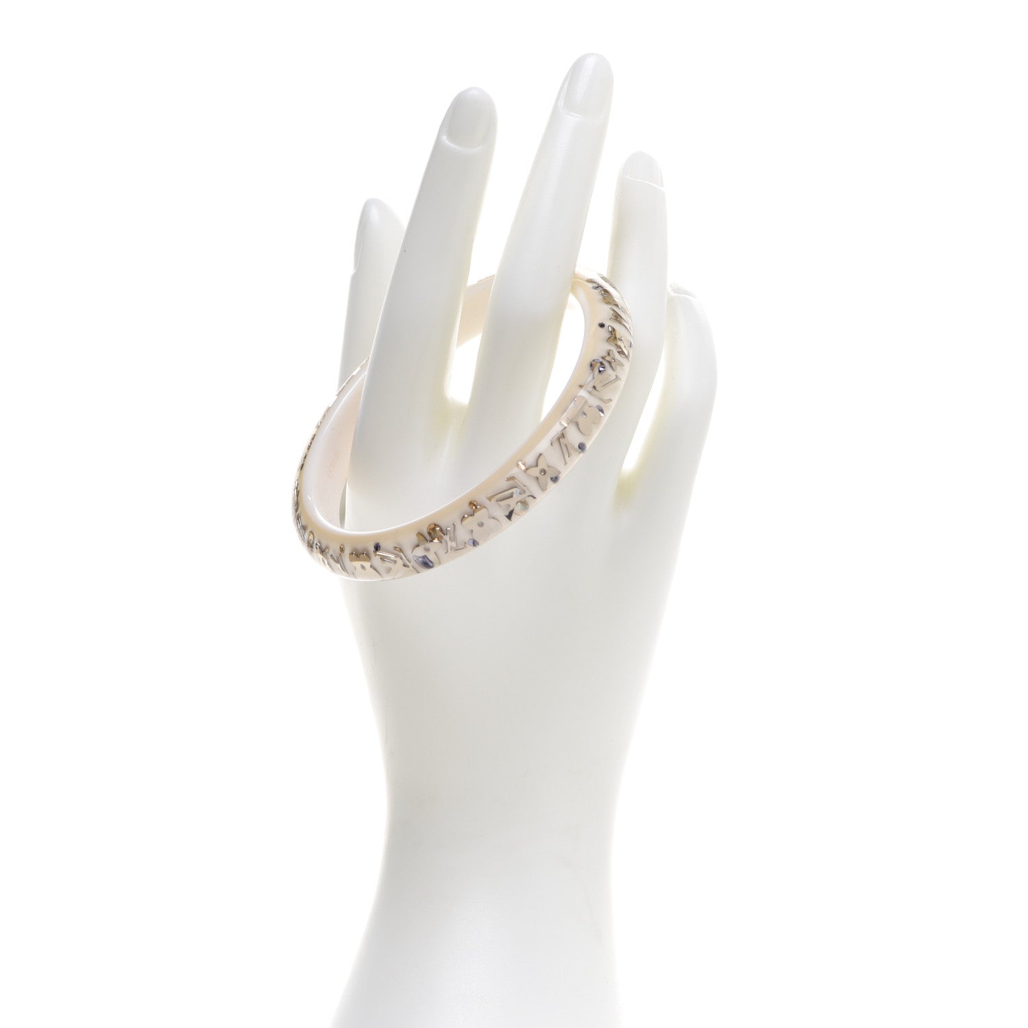 Louis Vuitton Resin Swarovski Medium Inclusion Bracelet PM White 2 of 5