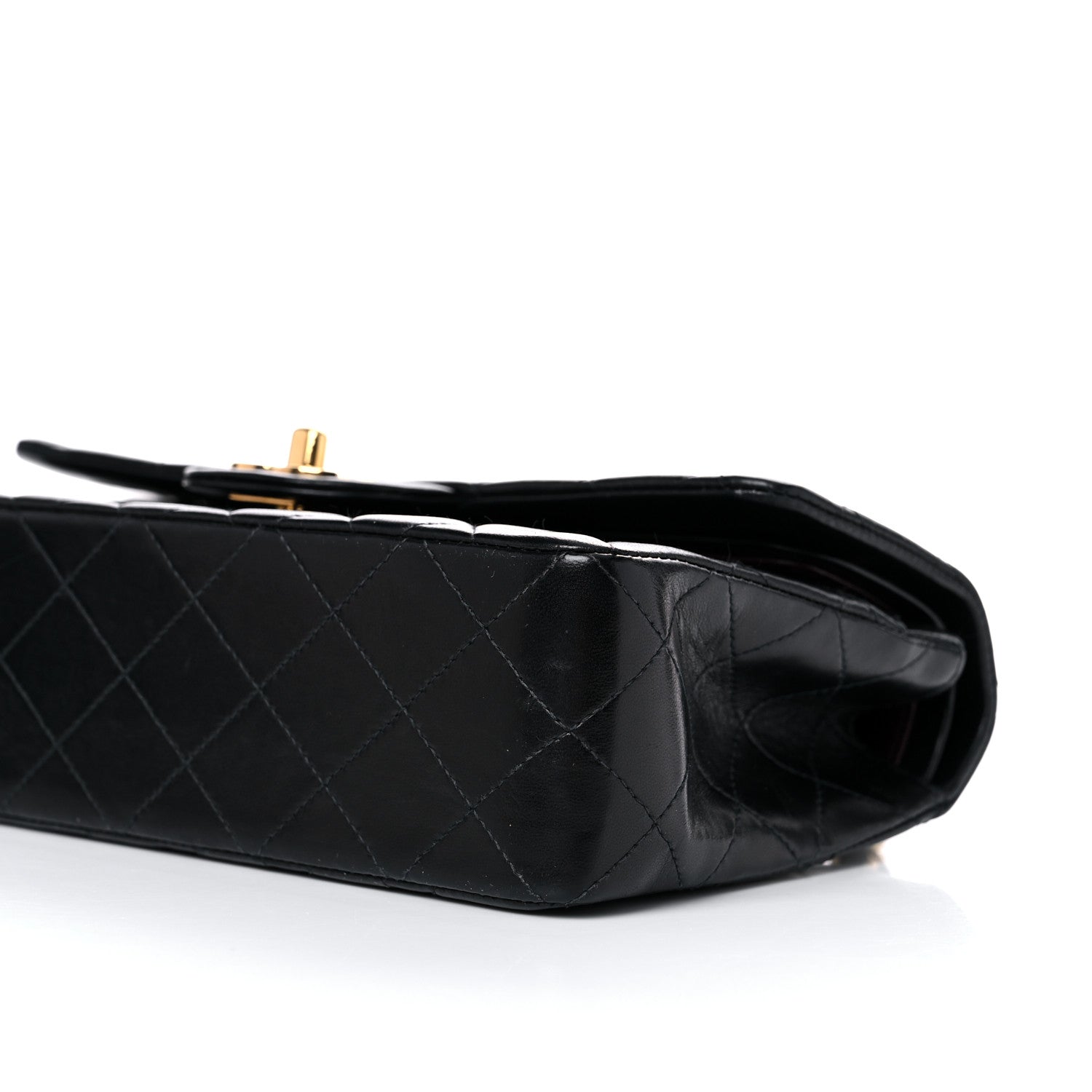 Chanel Lambskin Quilted Medium Double Flap Black 8 of 12