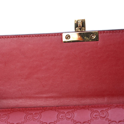 Gucci Guccissima Padlock Clutch Hibiscus Red 9 of 10