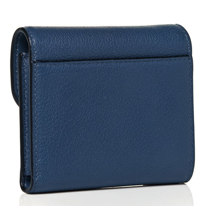 Christian Dior Goatskin Saddle Lotus Wallet Black 3 of 8