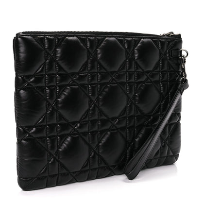 Christian Dior Supple Calfskin Cannage Caro Daily Pouch Black 3 of 8