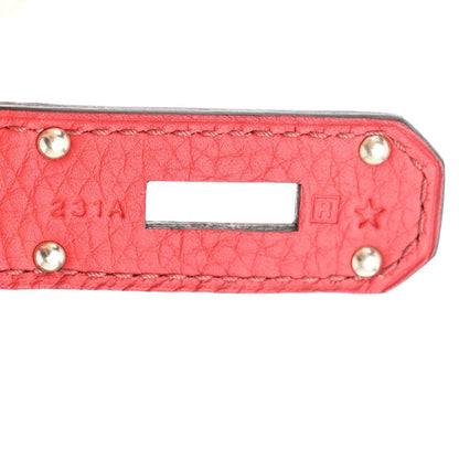 Hermes Taurillon Clemence Bi-Color Jypsiere 28 Rouge H Rouge Casaque 7 of 7