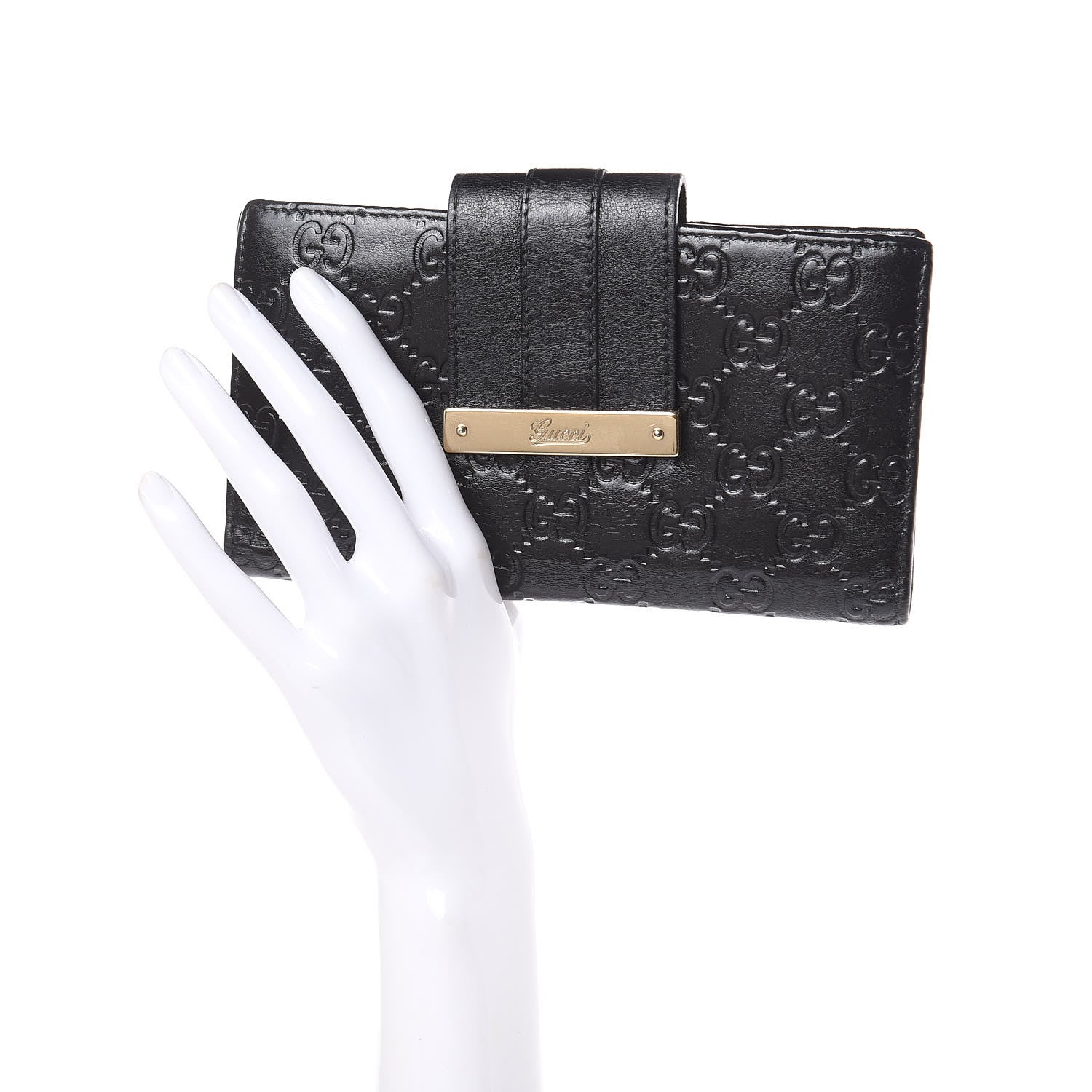 Gucci Guccissima Ladies Web Long Wallet Black 2 of 11