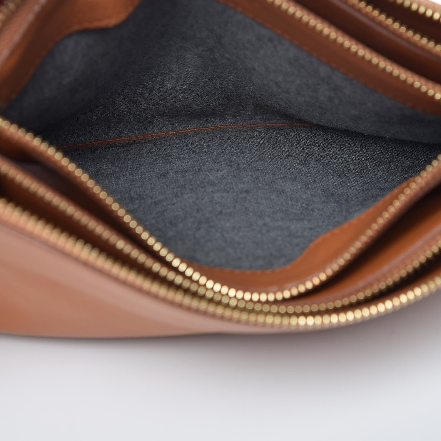 Celine Lambskin Small Trio Crossbody Bag Tan 7 of 13