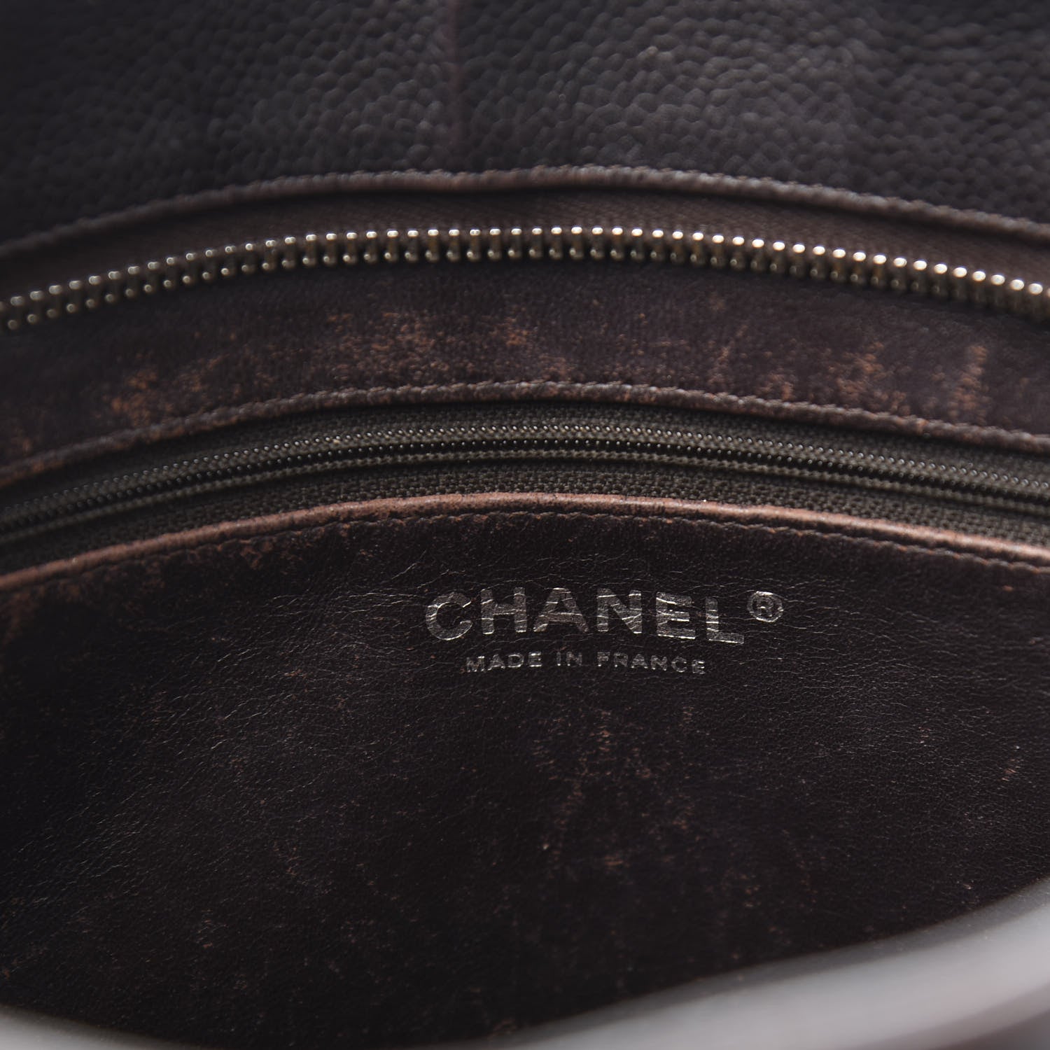 Chanel Caviar Quilted Medallion CC Tote Dark Brown 6 of 17