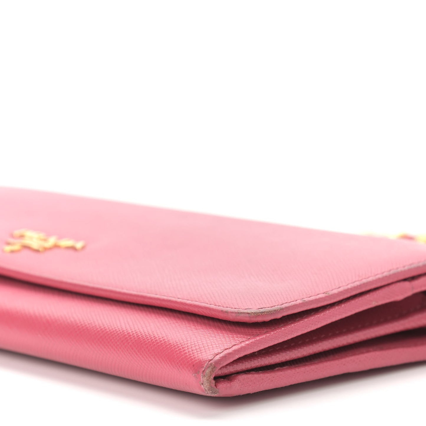 Saffiano Metal Oro Chain Wallet Peonia