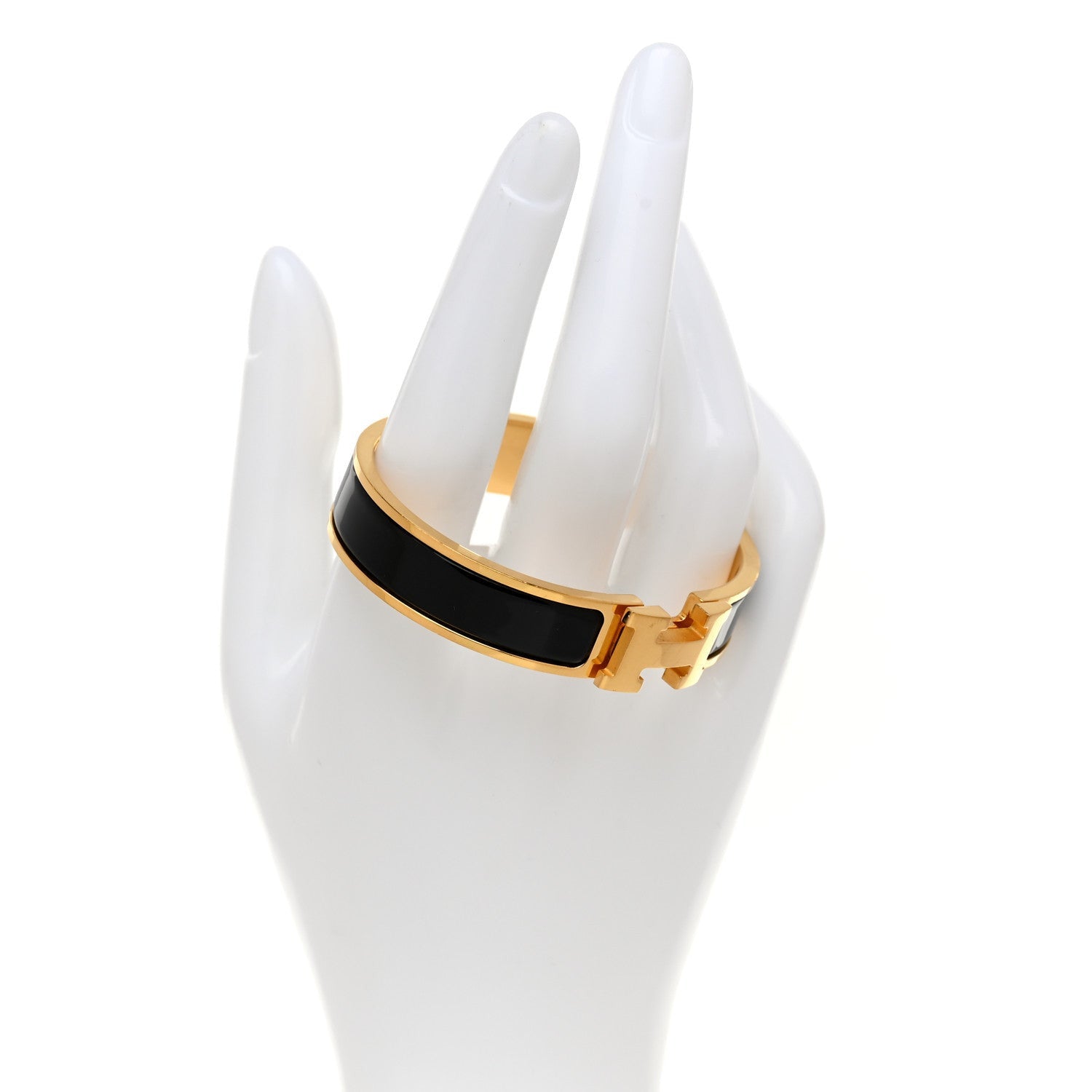 Hermes Enamel Narrow Clic Clac H Bracelet PM Black 2 of 4