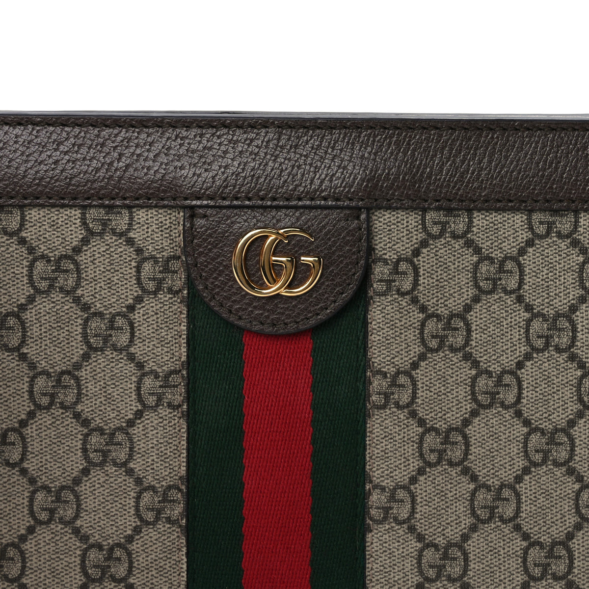 Gucci GG Supreme Monogram Web Small Ophidia Chain Shoulder Bag Brown 7 of 9