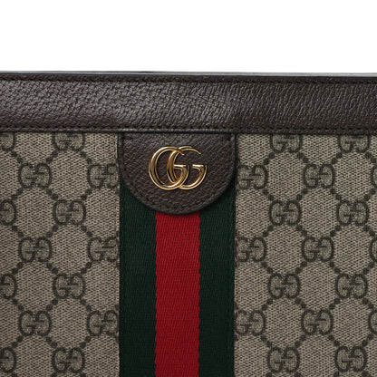 Gucci GG Supreme Monogram Web Small Ophidia Chain Shoulder Bag Brown 7 of 9