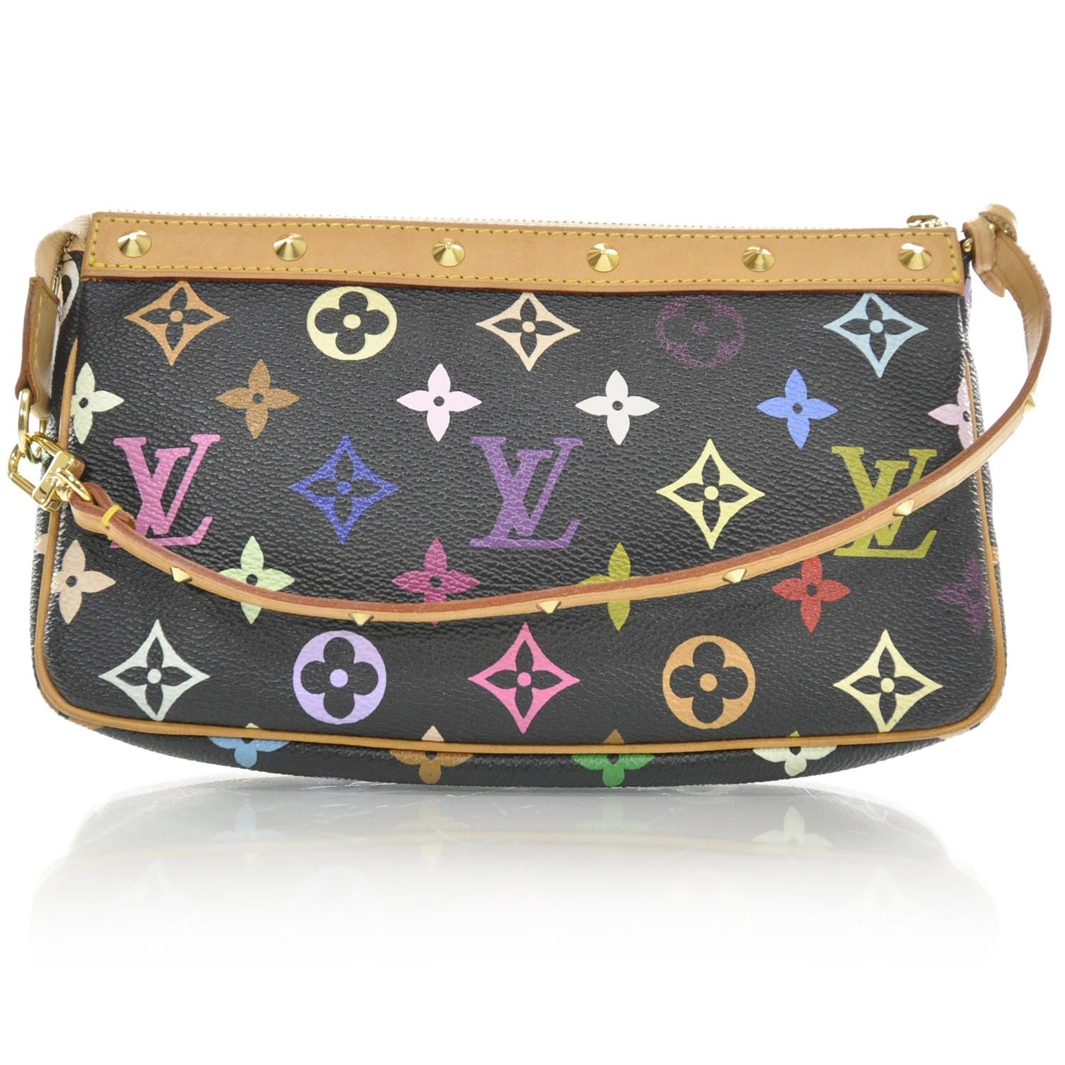 Louis Vuitton Monogram Multicolor Pochette Accessories Black 1 of 8