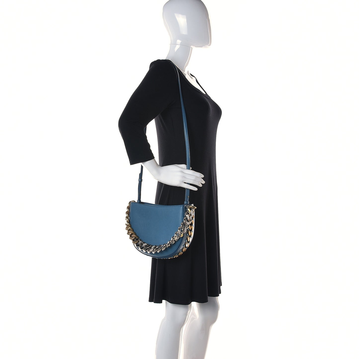 Eco Alter Nappa Medium Frayme Shoulder Bag Teal