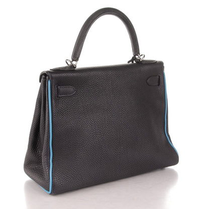 Hermes Togo Kelly Retourne 28 Indigo Blue Jean 3 of 25