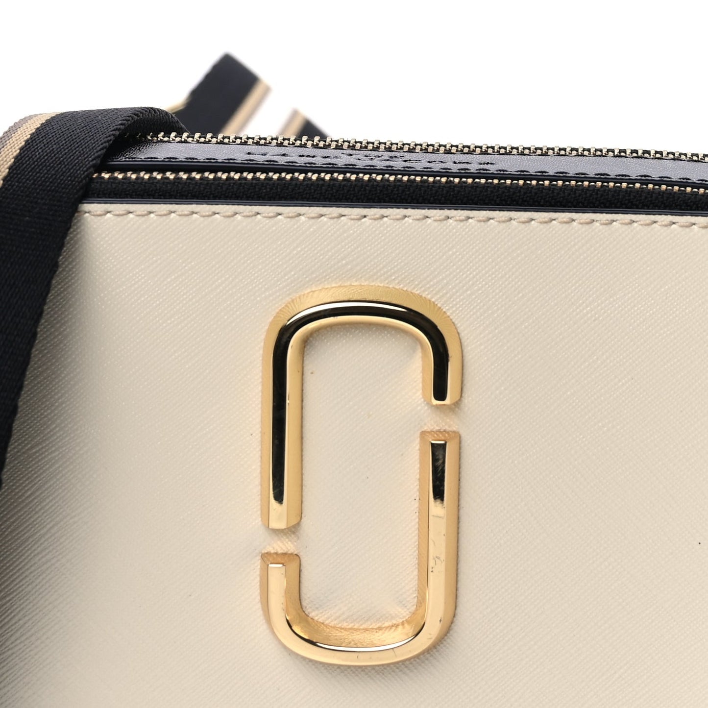 Saffiano Small Snapshot Camera Bag  Cloud White Multicolor