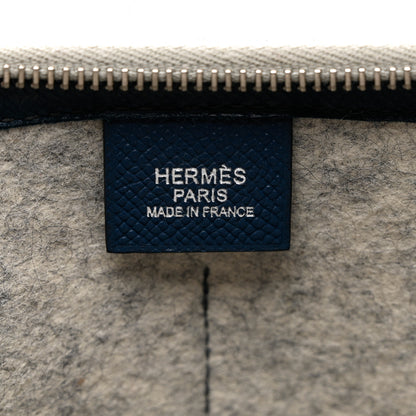 Hermes Felt Epsom Colorblock Toodoo 29 Zip Pouch 6 of 7